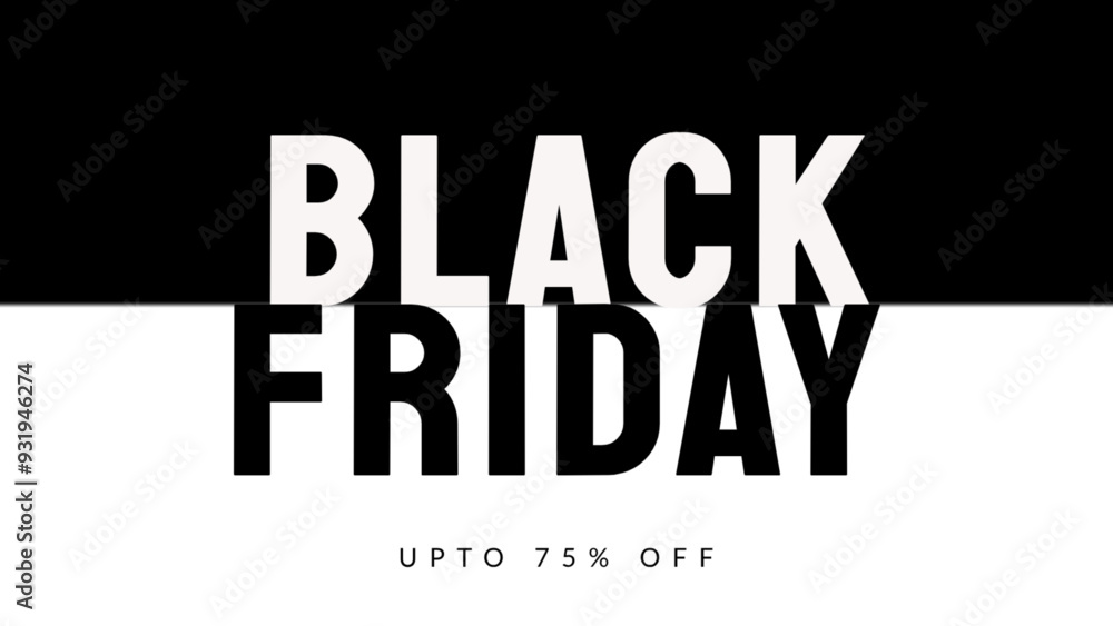 Obraz premium Black Friday Sale Promotion black and white