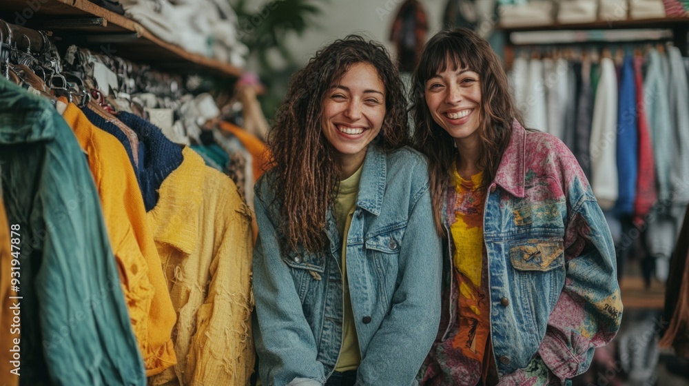 Friends in a Clothing Store. Friends in a Clothing Store.