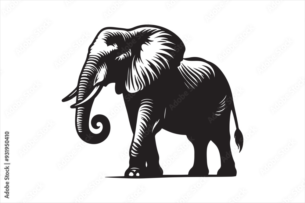 Elephant vector silhouette Elephant vector silhouette