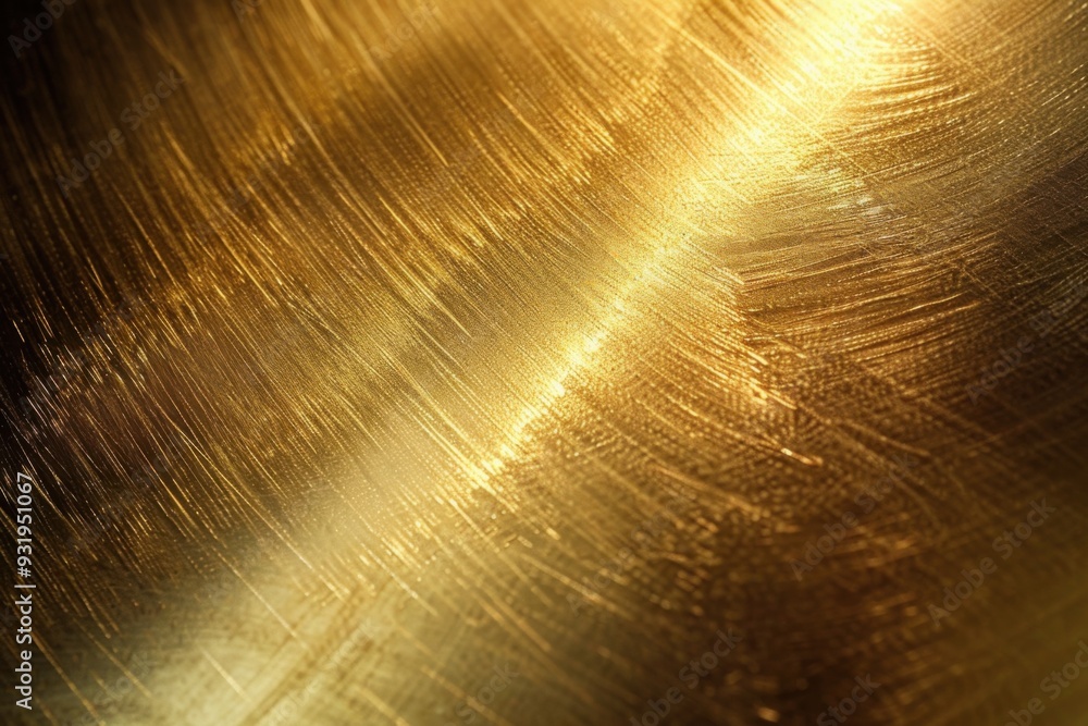 Polished brass metal texture with a warm glow, luxurious and elegant background Polished brass metal texture with a warm glow, luxurious and elegant background