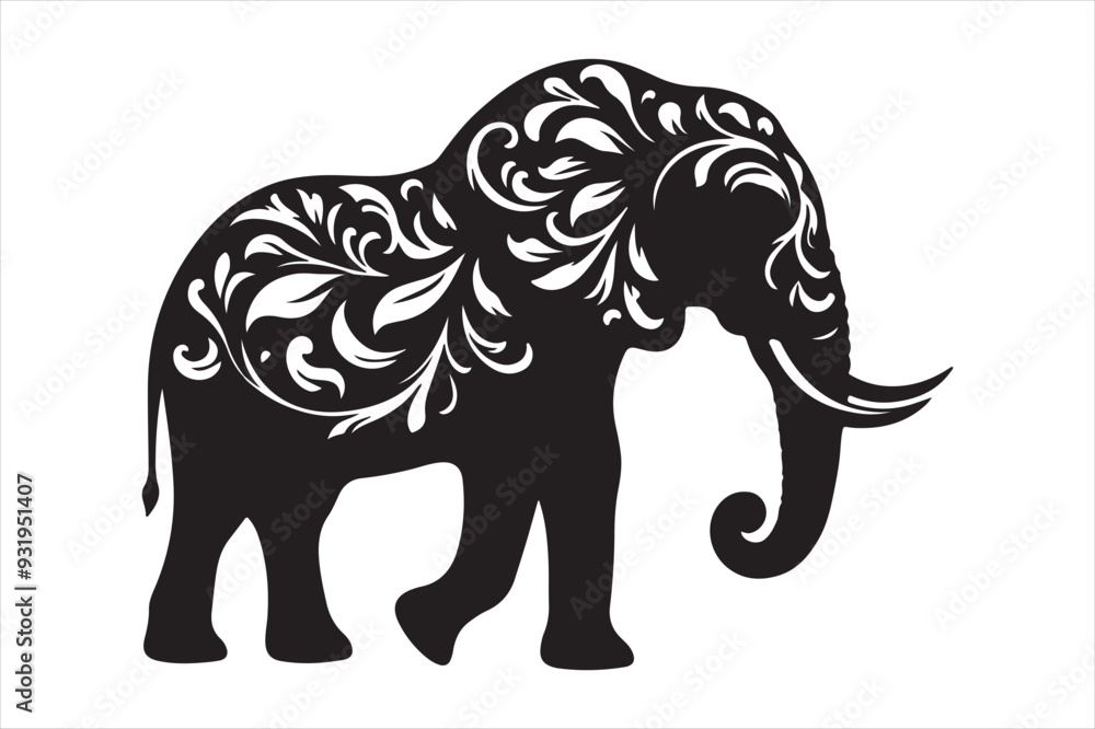 Elephant vector silhouette Elephant vector silhouette