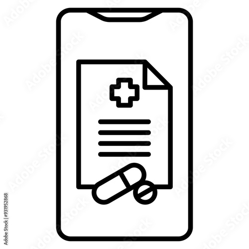 electronic prescription icon