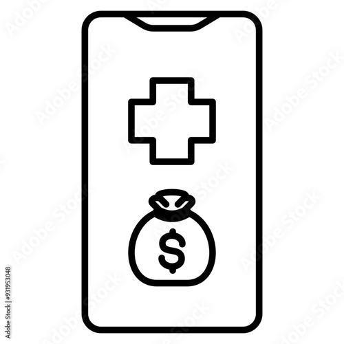 digital health finance icon