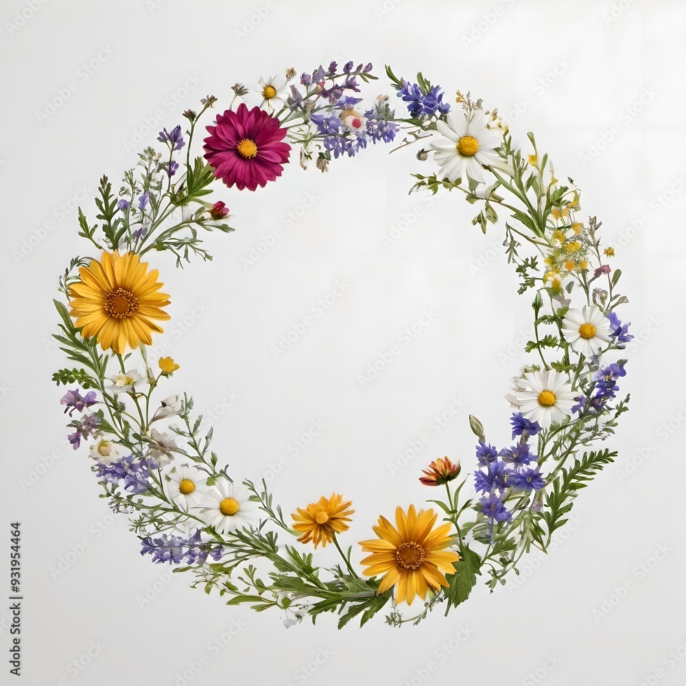 Fototapeta premium wreath of flowers