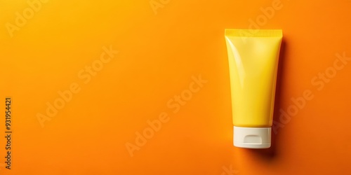 Wallpaper Mural Sunscreen SPF sunblock cream on yellow background , sunscreen, SPF, sunblock, cream, lotion, skincare Torontodigital.ca