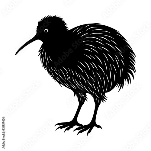 Download kiwi bird silhouette vector illustration SVG & PNG File photo