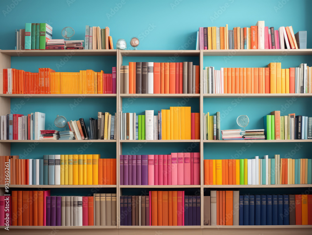 Bright Stack of books and stationery on wooden background Bright Stack of books and stationery on wooden background