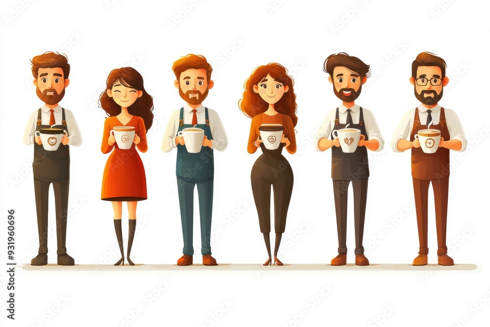 Group of People Holding Coffee Cups Group of People Holding Coffee Cups