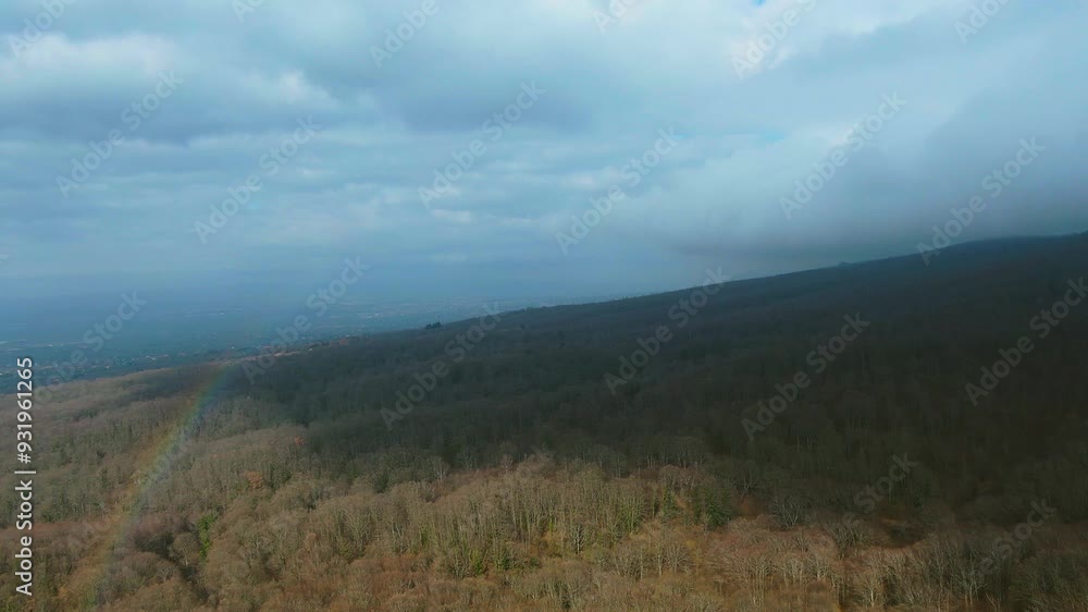 4k Drone shot of a mountain panorama with clouds 4k Drone shot of a mountain panorama with clouds