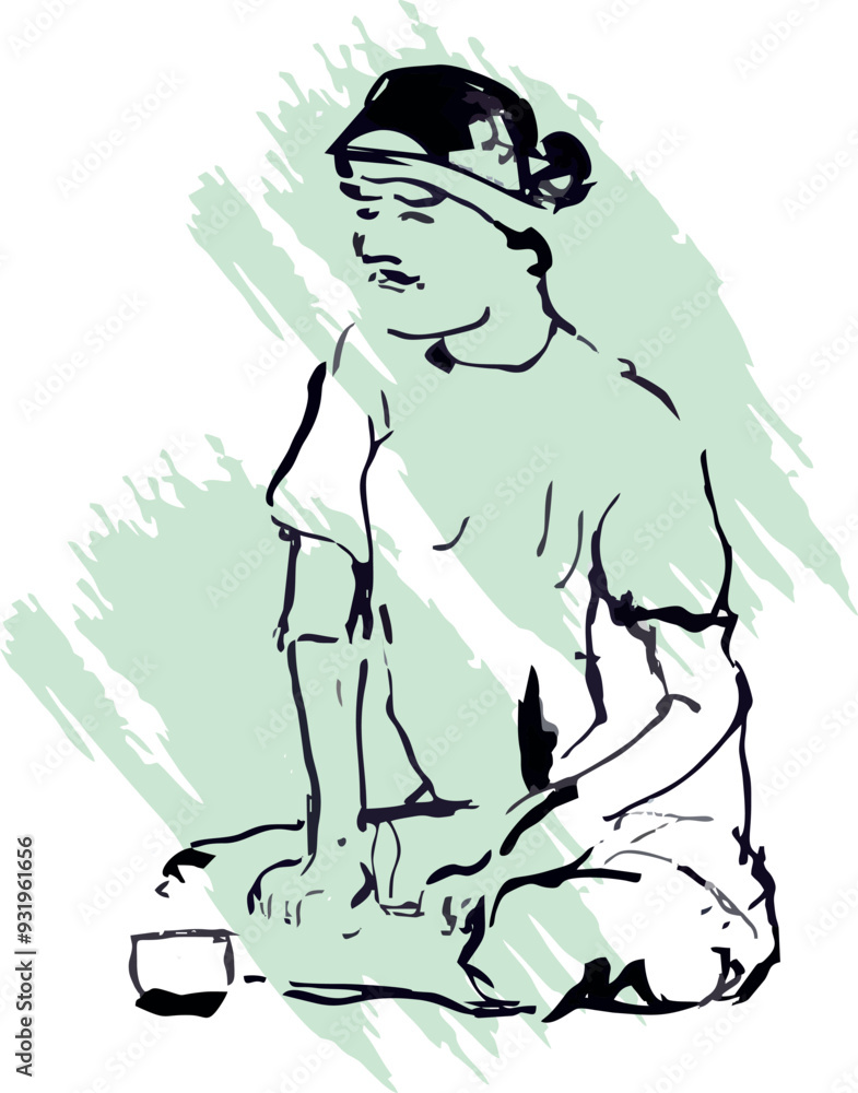 sketch people with lines and color sketch people with lines and color
