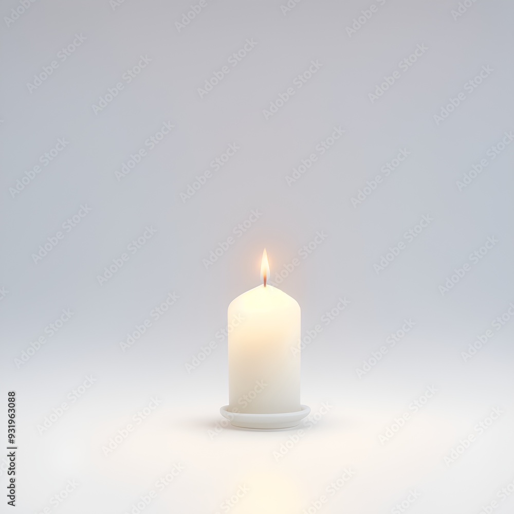 white candle light in light background white candle light in light background
