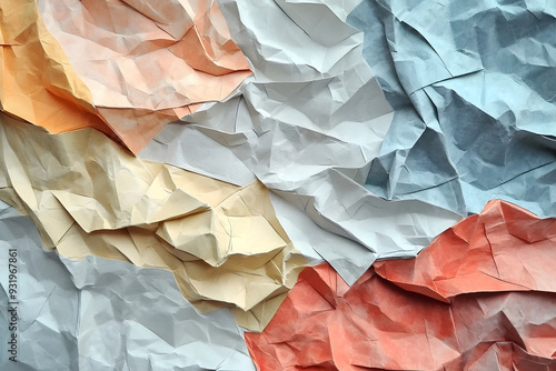 Wallpaper Mural Collage aus verschiedenen Papiertexturen in sanften Farben Torontodigital.ca