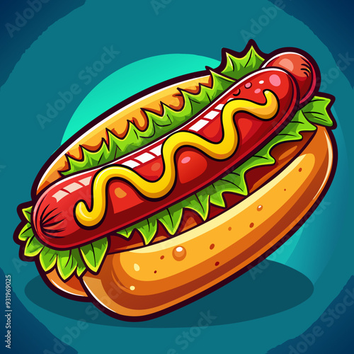 hotdog logo cartoon 