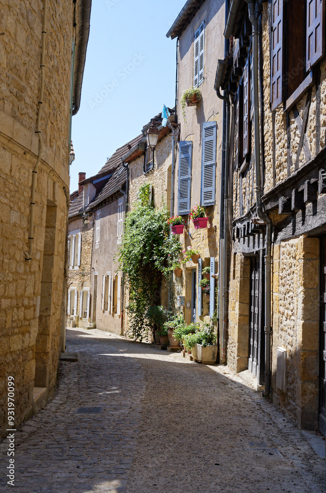 Fototapeta premium ruelle du village de montignac lascaux en dordogne