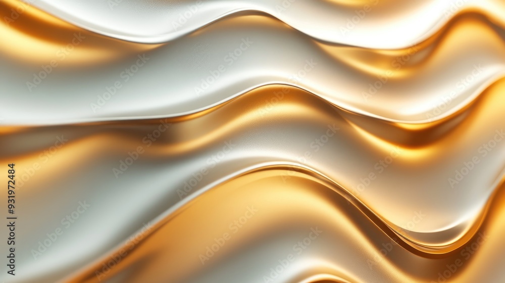 Obraz premium Abstract 3D rendering featuring a background design with flowing wavy patterns