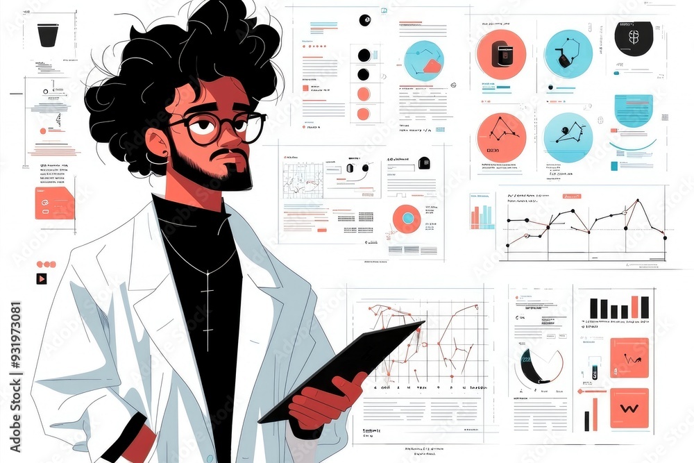 Data Analyst Reviewing Charts and Graphs Data Analyst Reviewing Charts and Graphs