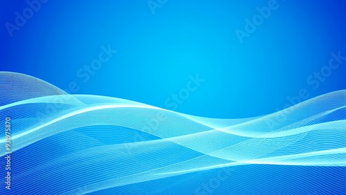 Gentle blue waves flowing across a serene background