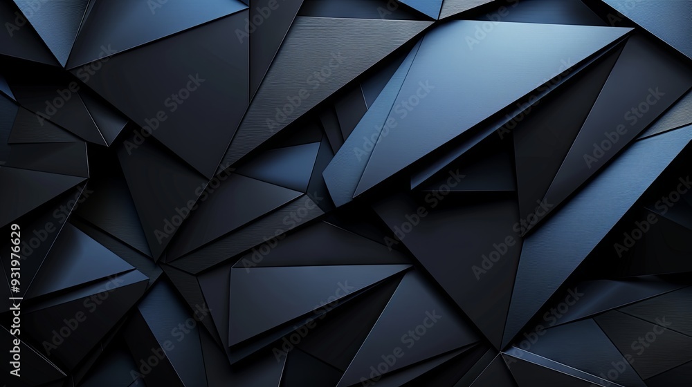 Sleek black and blue abstract background with a modern, minimal design. Features a color gradient with dark tones, geometric shapes, and a 3D effect. Includes lines, stripes, and triangles, resembling Sleek black and blue abstract background with a modern, minimal design. Features a color gradient with dark tones, geometric shapes, and a 3D effect. Includes lines, stripes, and triangles, resembling