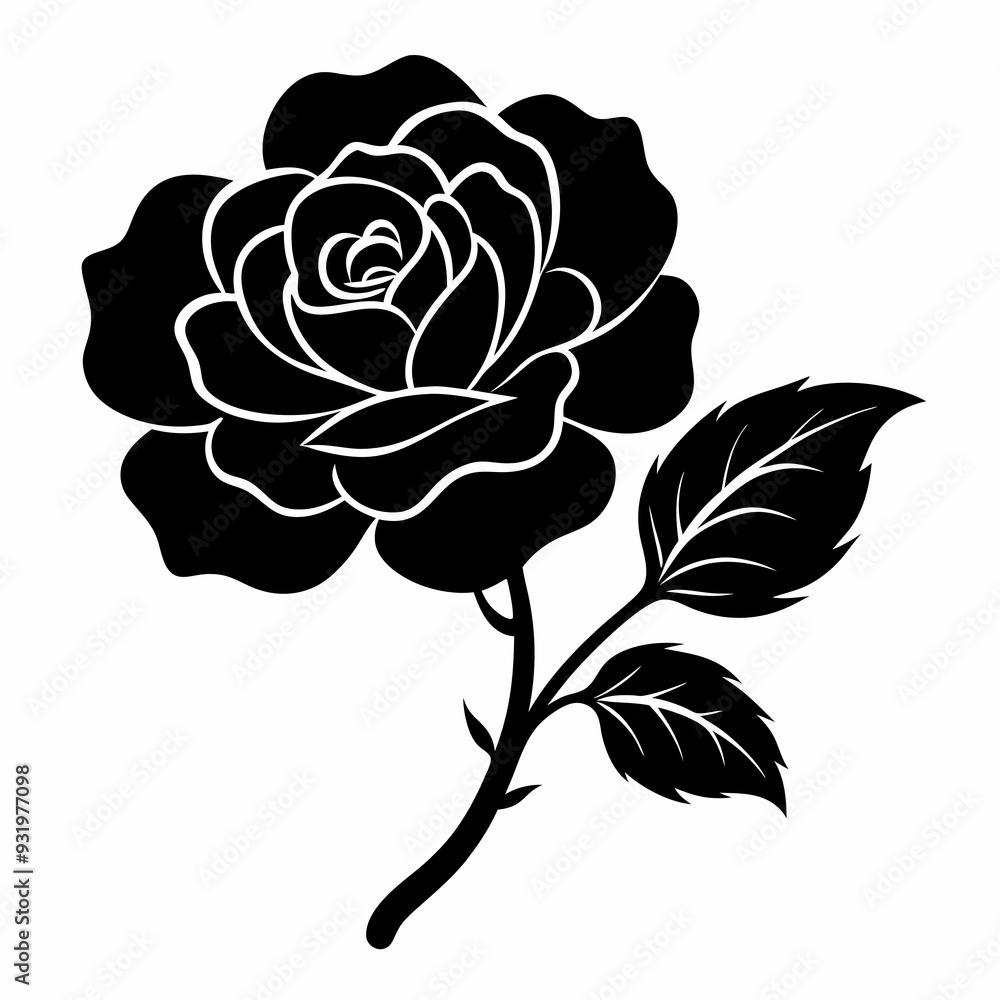 China Rose Black silhouette China Rose Black silhouette