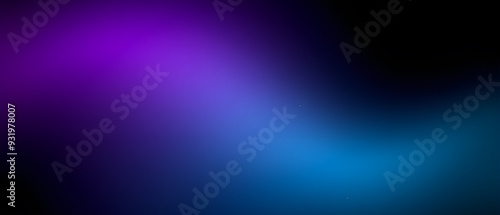 Gradient noise texture, rich violet to coral, black background abstract design, banner header design