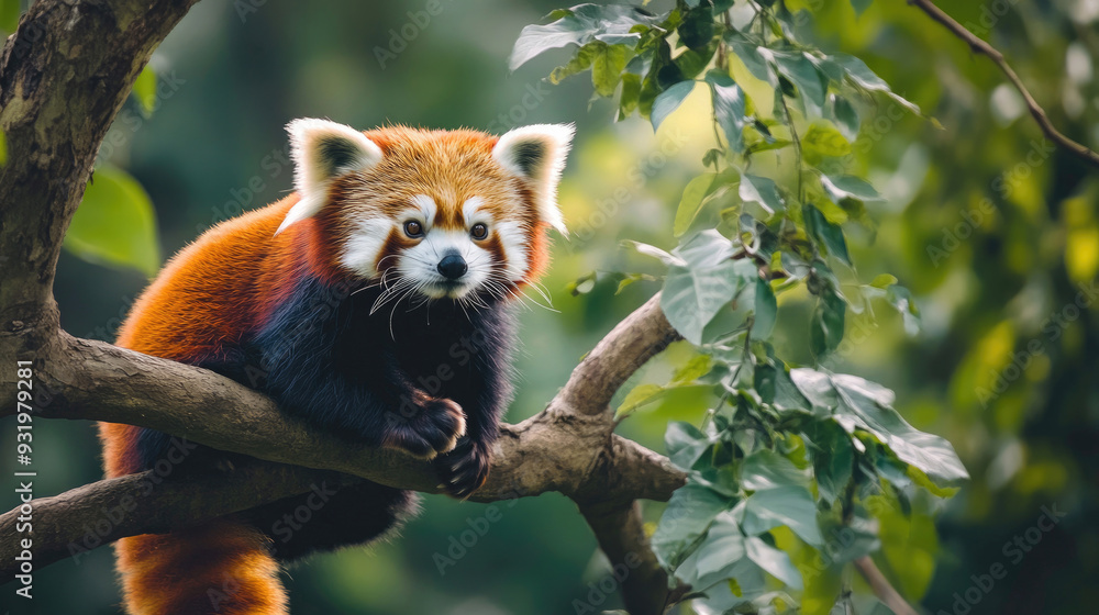A red panda in its natural habitat.
