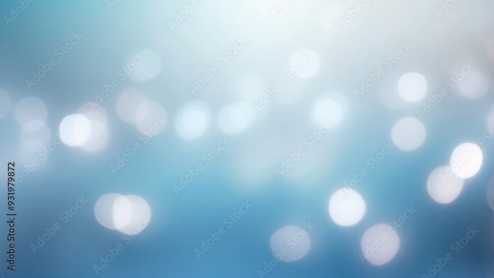 Pale blue gradient with light bokeh, dreamy and Pale blue gradient with light bokeh, dreamy and