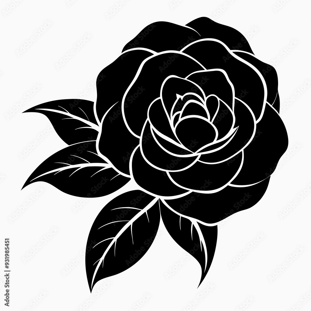 Camellia Black silhouette Camellia Black silhouette