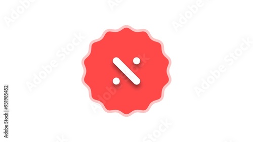 Animated Discount Tag Icon with Dynamic Effects - Interactive Discounts Tag Animation, Special Discounts Icon with Smooth Transition, Discount Offers Tag Alpha Channel transparent photo