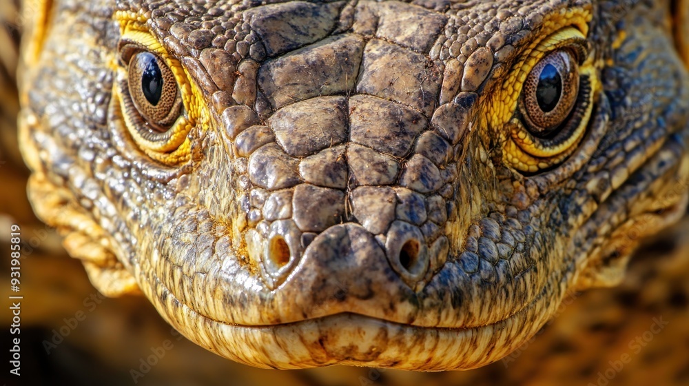 Fototapeta premium Close-up of a Lizard's Face