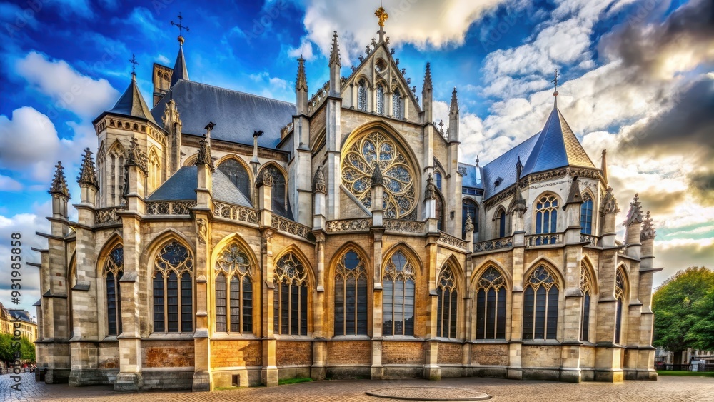 Fototapeta premium A stunning Gothic church in Verviers, Belgium