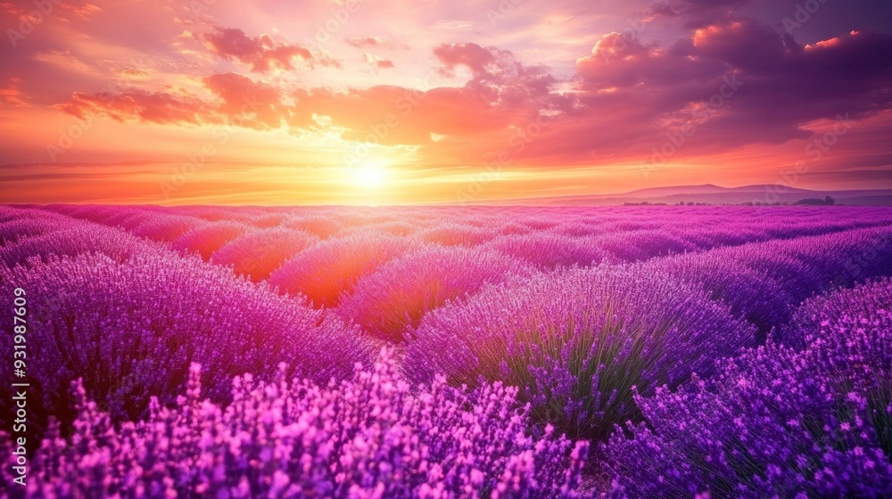 Lavender Field Sunset Lavender Field Sunset
