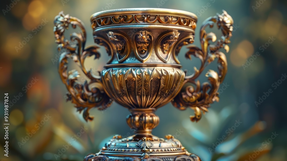An imaginative 3D depiction of a trophy, featuring exaggerated proportions and whimsical details, perfect for adding a touch of fantasy to your designs. An imaginative 3D depiction of a trophy, featuring exaggerated proportions and whimsical details, perfect for adding a touch of fantasy to your designs.