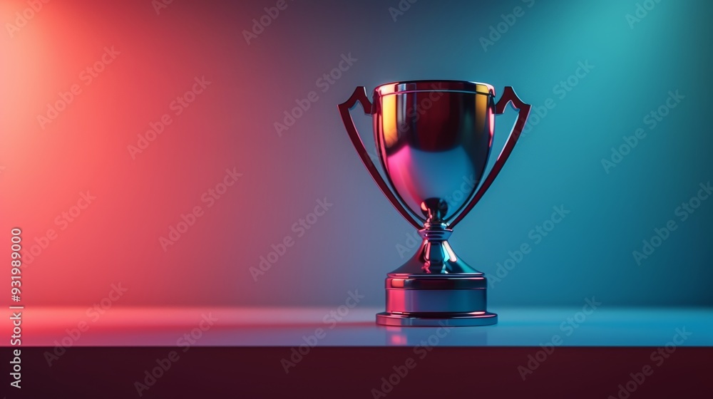 A symbolic 3D representation of a trophy, using light and shadow to enhance its impact. A symbolic 3D representation of a trophy, using light and shadow to enhance its impact.