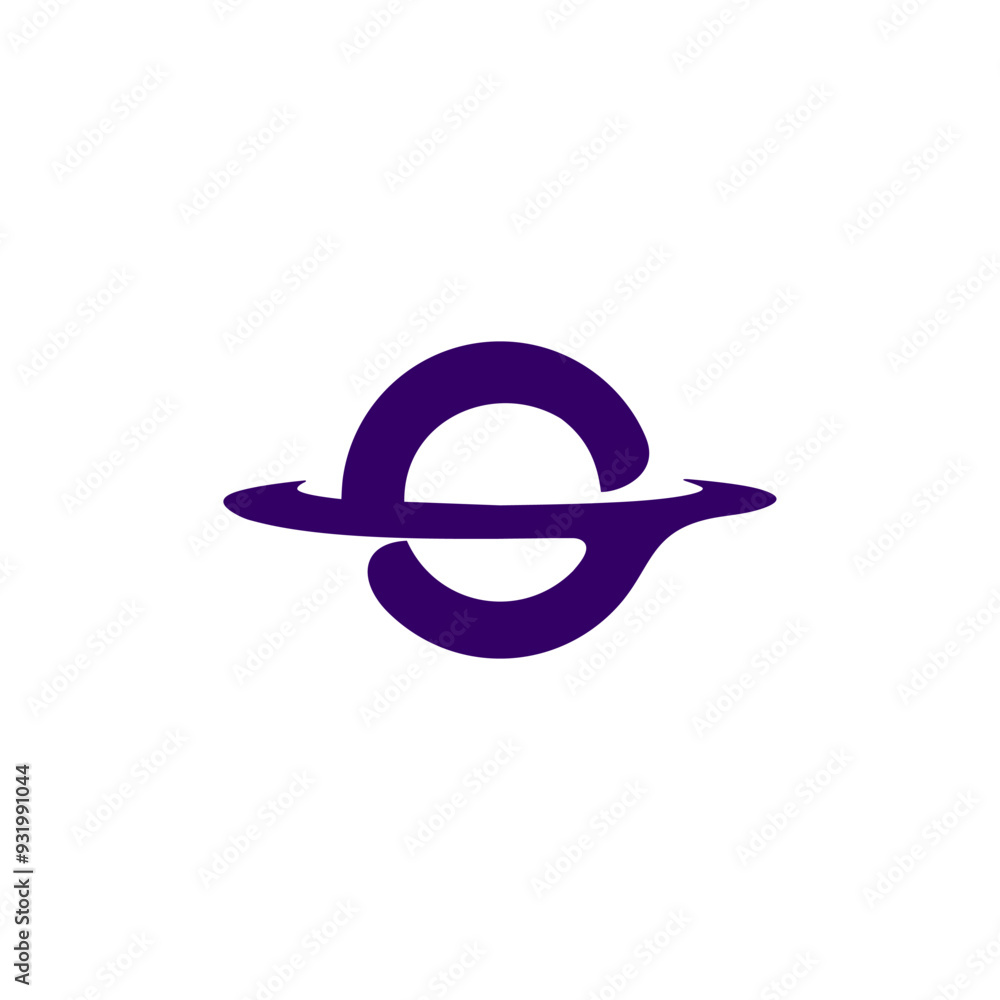 galaxy planet logo icon symbol for astronomy logo design, s letter galaxy planet logo icon symbol for astronomy logo design, s letter