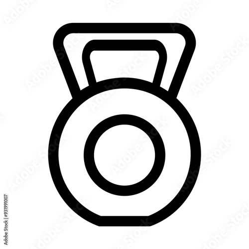Fitness weight instrument to gain strength and muscles - Flat icon symbol