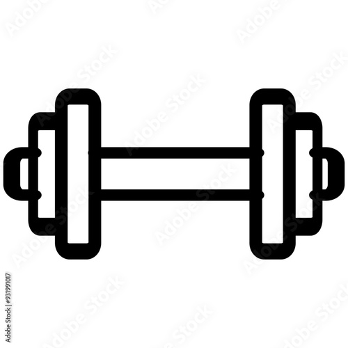 Fitness weight instrument to gain strength and muscles - Flat icon symbol