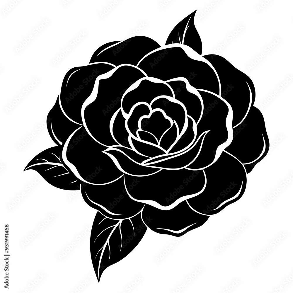 Camellia Black silhouette Camellia Black silhouette