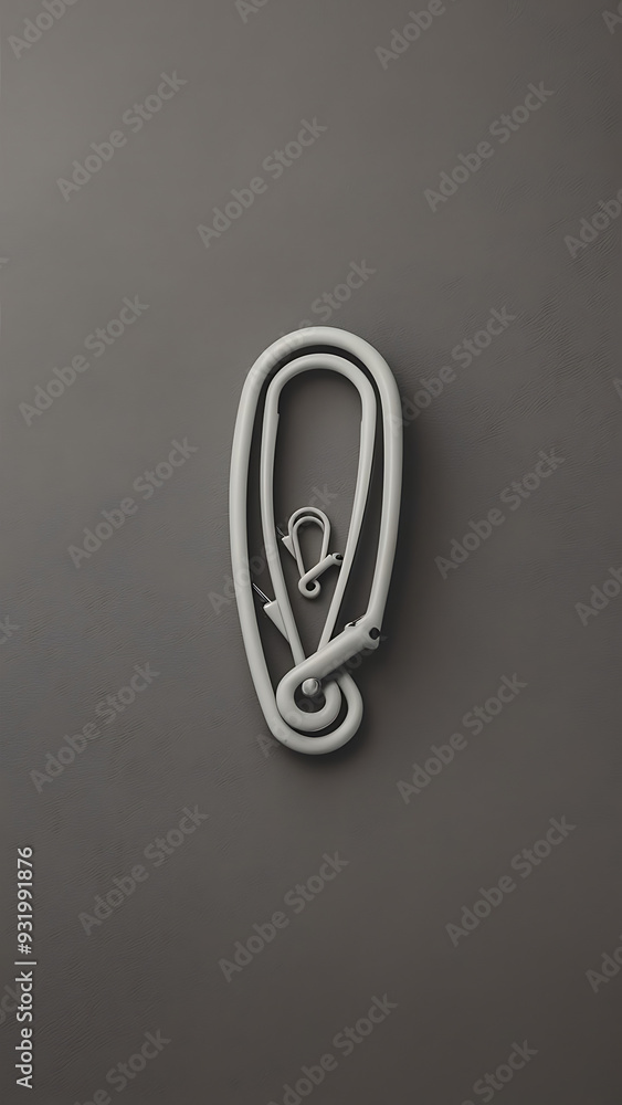 The image features two safety pins arranged in a minimalist style against a gray background The image features two safety pins arranged in a minimalist style against a gray background