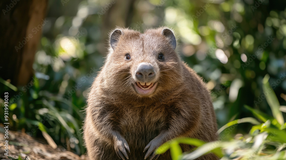 A happy wombat in its natural environment. A happy wombat in its natural environment.