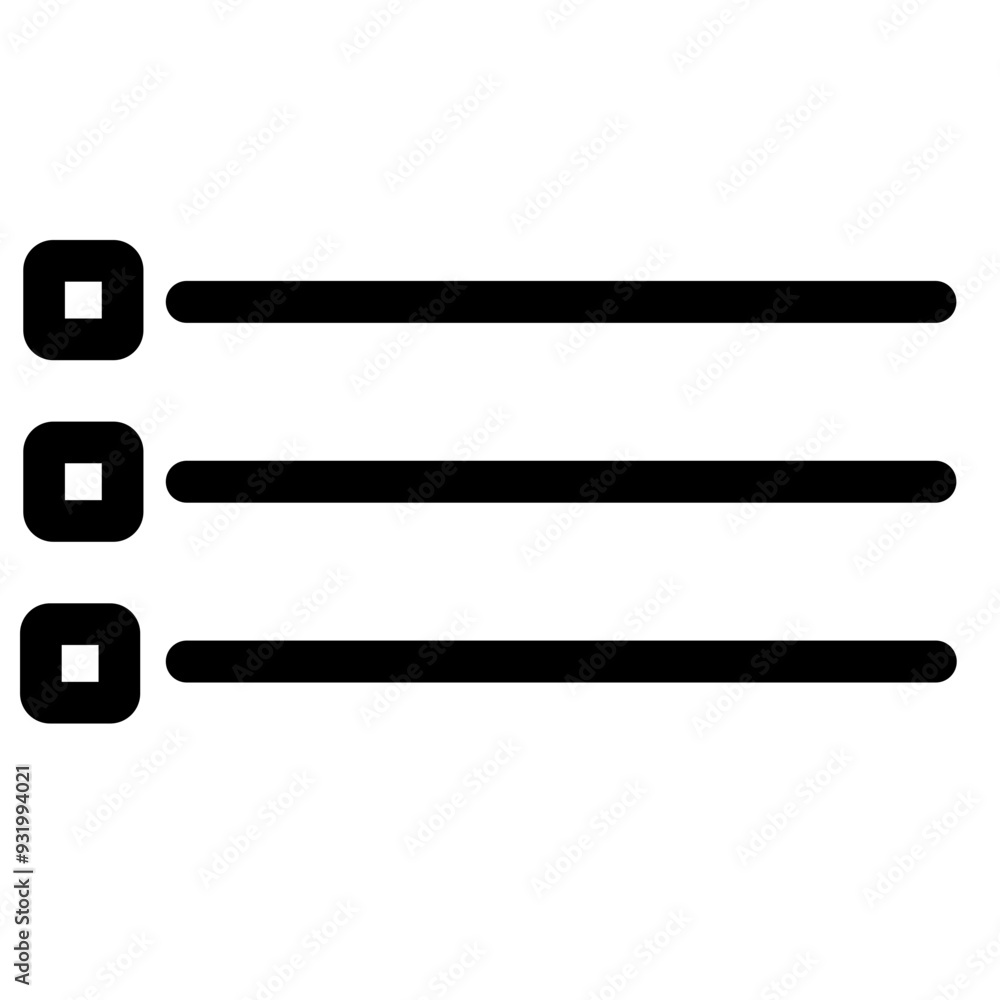 Flat and minimal list icon symbol - Basic user interface list symbol Flat and minimal list icon symbol - Basic user interface list symbol