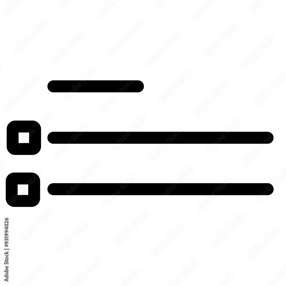 Flat and minimal list icon symbol - Basic user interface list symbol Flat and minimal list icon symbol - Basic user interface list symbol