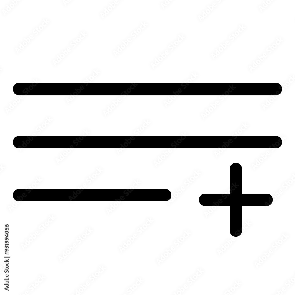 Obraz premium Flat and minimal list icon symbol - Basic user interface list symbol