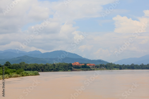 View of landscape Mekong river is beautiful nature river at thailand