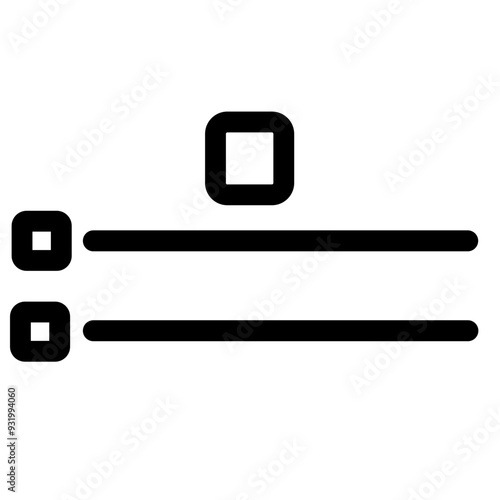 Flat and minimal list icon symbol - Basic user interface list symbol