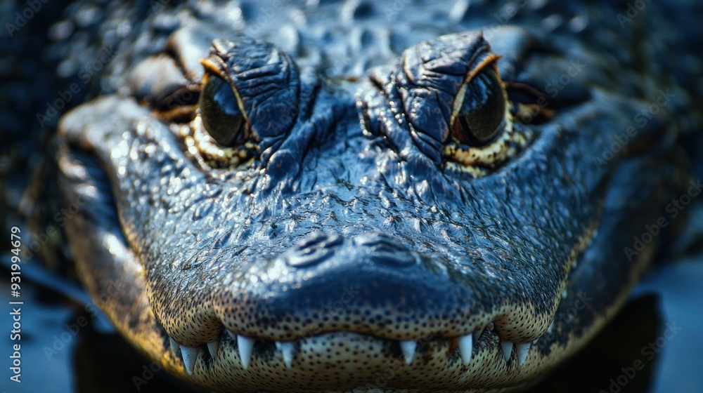 Obraz premium Close-up Portrait of an Alligator