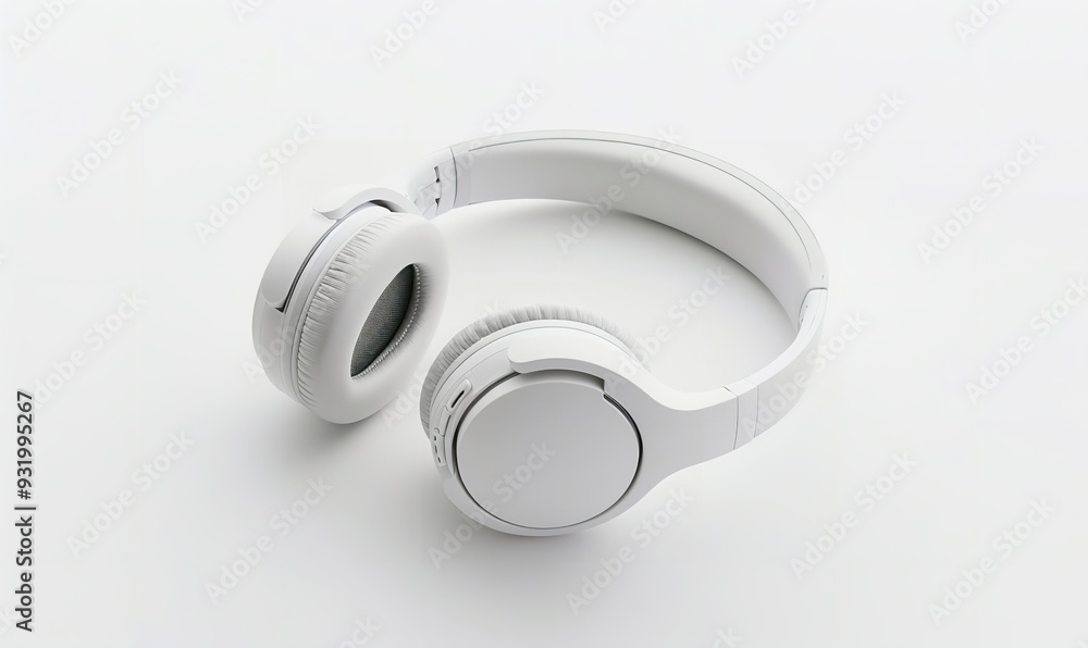 When worn against a white backdrop, white headphones give off a simple, airy vibe, Generative AI. When worn against a white backdrop, white headphones give off a simple, airy vibe, Generative AI.