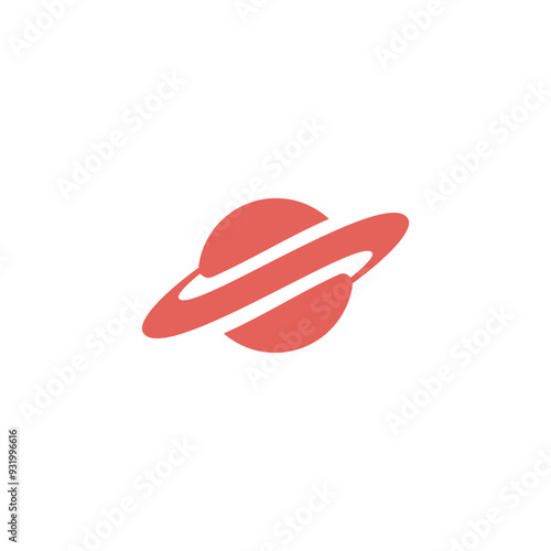 S Planet simple letter logo concept