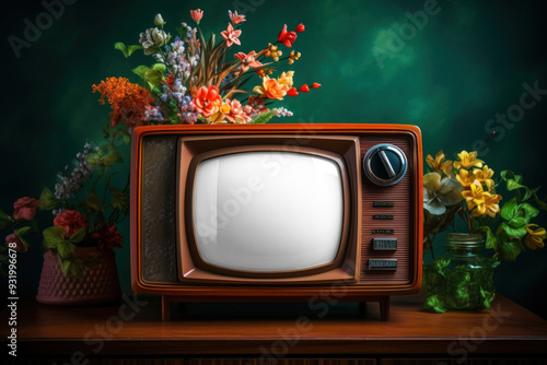 Vintage television screen png mockup, transparent design