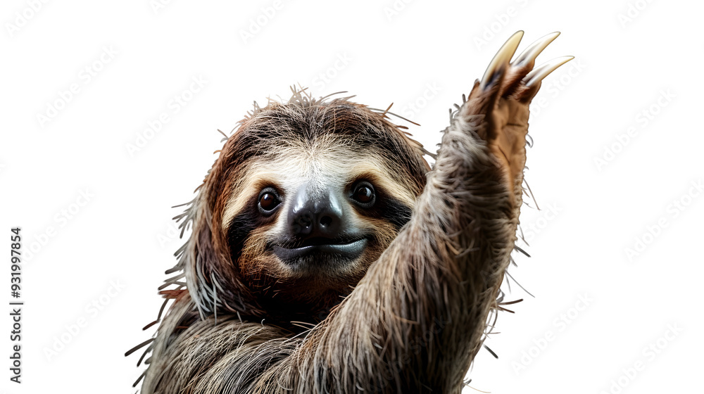 Fototapeta premium Sloth waving hello