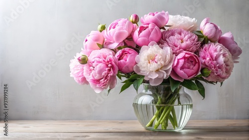 Wallpaper Mural Peonies arranged elegantly in a vase, showcasing timeless beauty and sophistication, peonies, flowers, vase, elegant Torontodigital.ca
